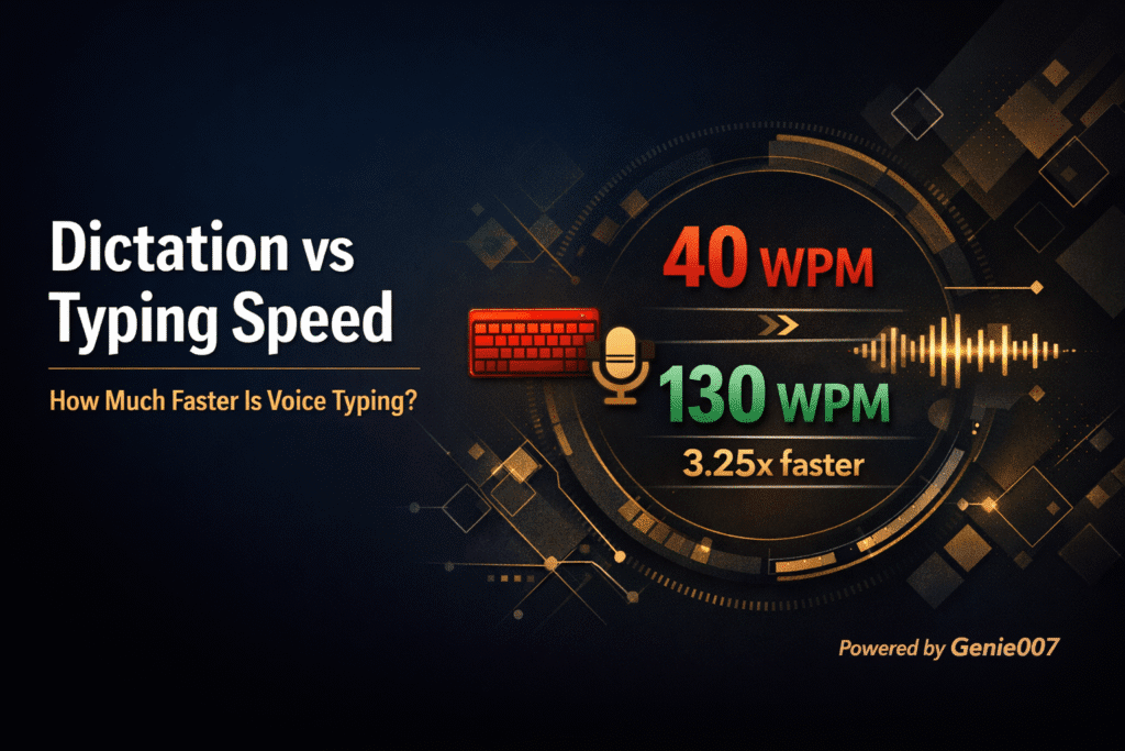 dictation vs typing speed comparison chart 2026