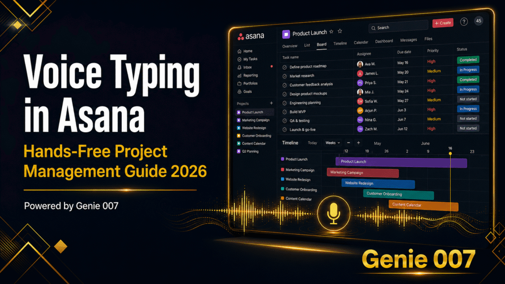 Voice Typing in Asana: Dictate Tasks and Comments