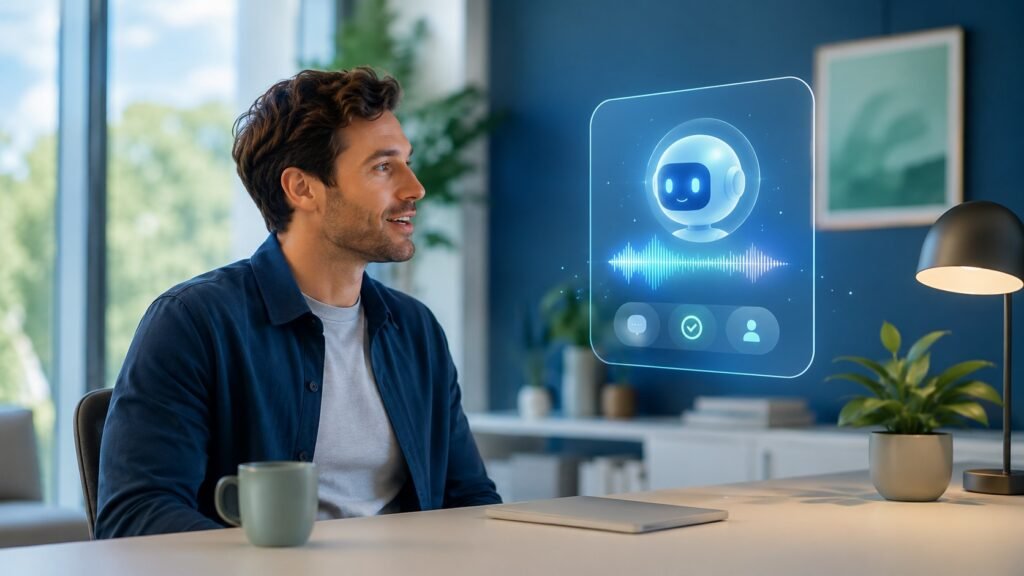 AI assistant helping knowledge worker — use AI at work without prompt engineering