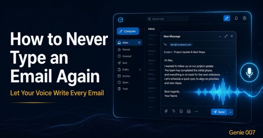 How to Never Type an Email Again — Genie 007 voice-to-action AI
