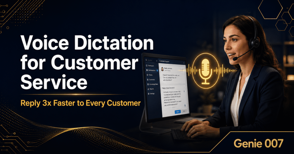 voice dictation for customer service reply faster genie007