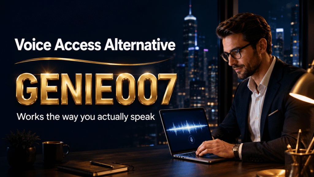 Windows Voice Access Alternative – Genie 007 AI dictation software