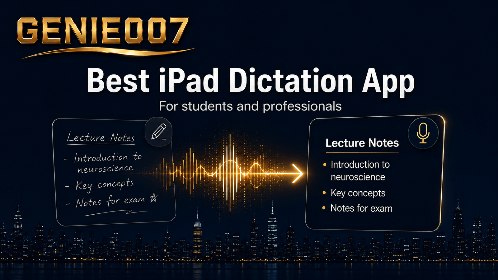 Best dictation app for iPad - GENIE007 voice typing setup