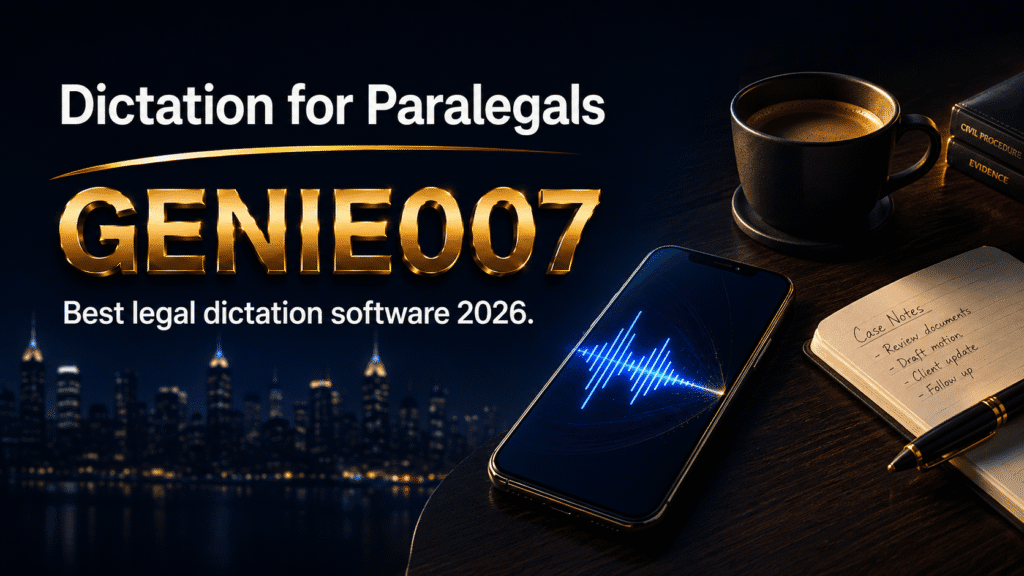 Dictation software for paralegals - GENIE007 voice typing setup