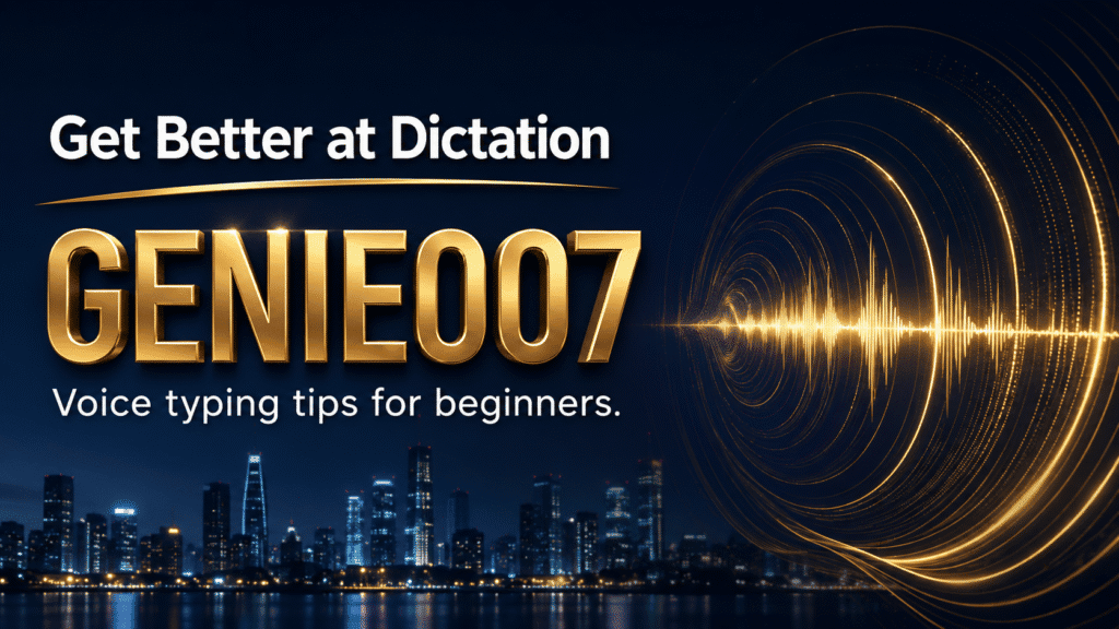 How to get better at dictation with Genie 007 voice typing tips and practice