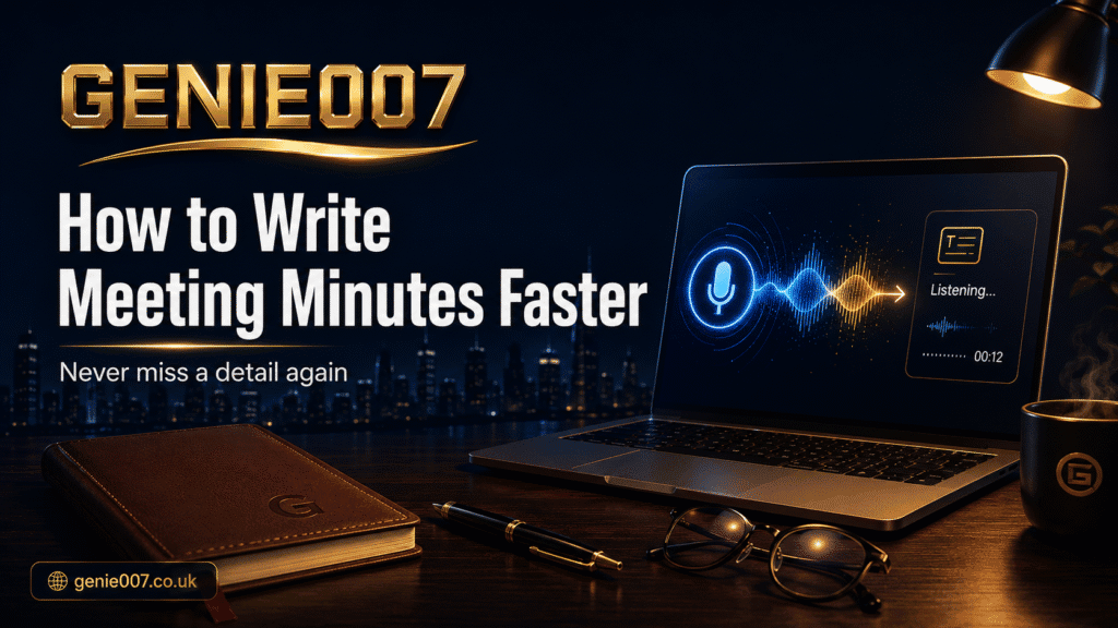 How to write meeting minutes faster - GENIE007 dictation tool