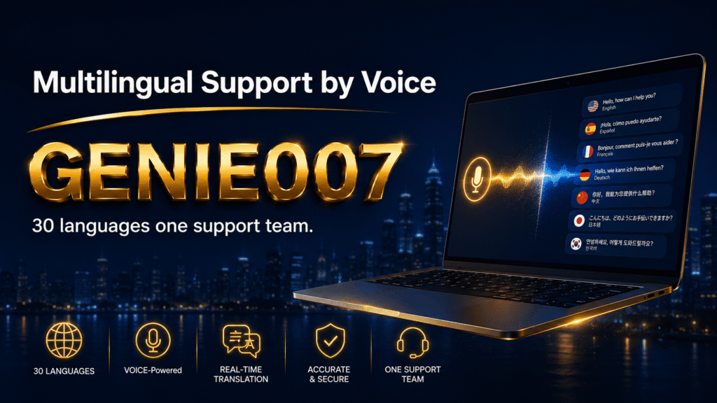 Multilingual customer support voice AI - GENIE007 voice typing setup