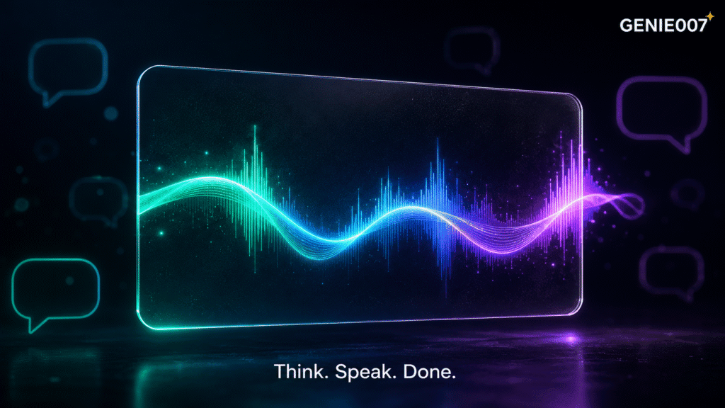 Reply to WhatsApp by voice on desktop — Genie 007 lets you dictate messages hands-free