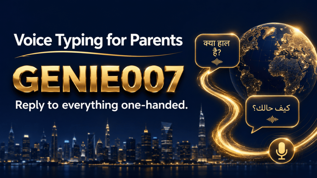 Voice typing for busy parents with Genie 007 hands-free dictation