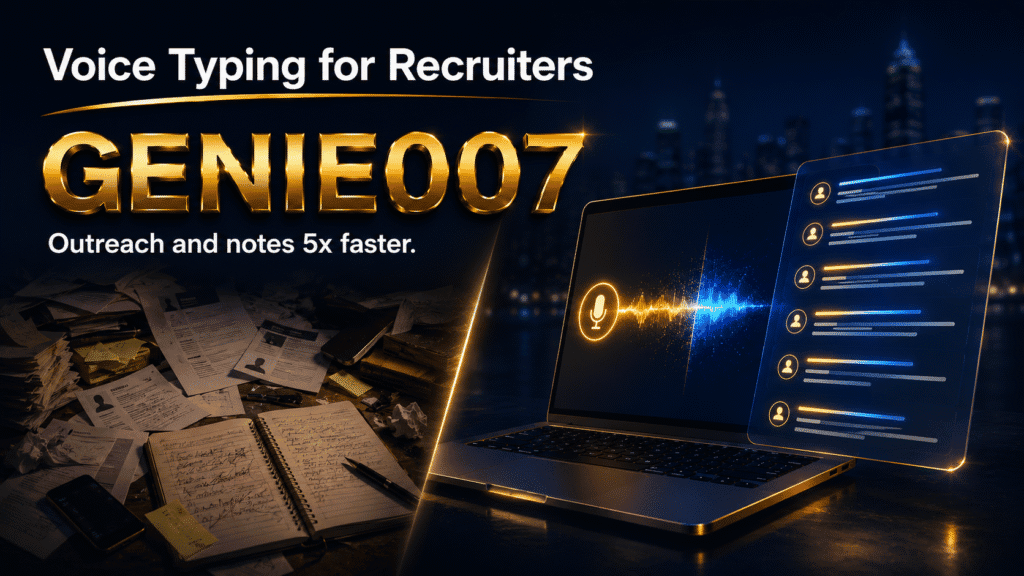 Voice typing for recruiters - GENIE007 voice typing setup