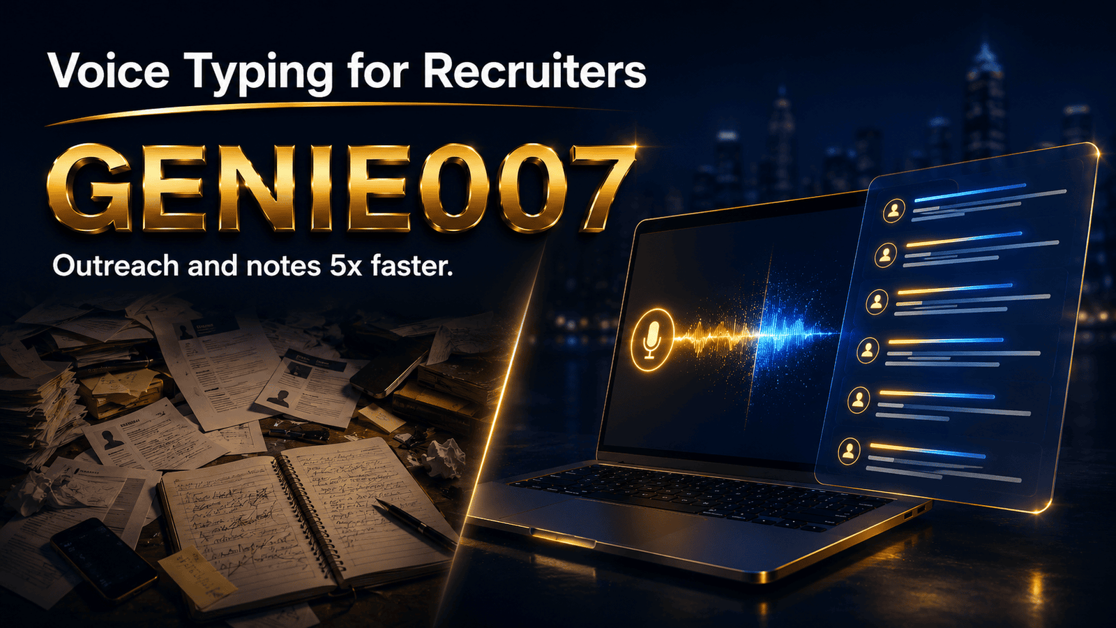 Voice typing for recruiters - GENIE007 voice typing setup