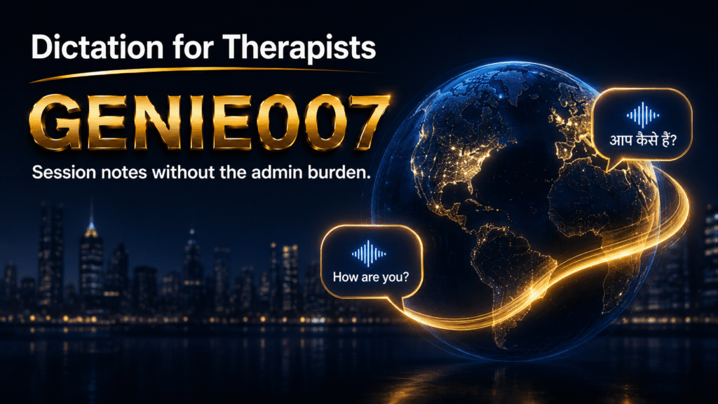 Voice typing for therapists - GENIE007 voice typing setup
