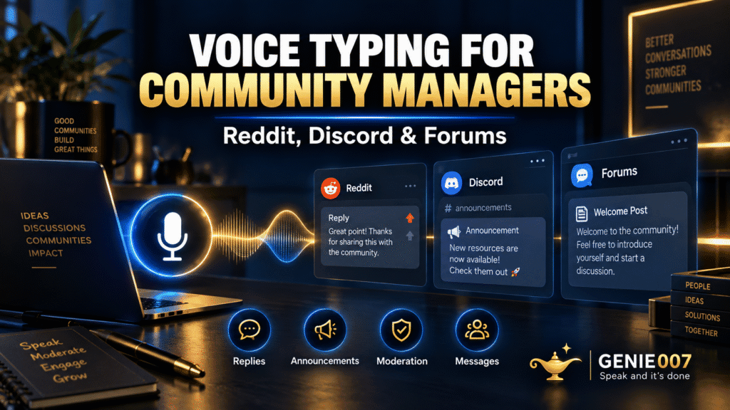 Voice Typing for Community Managers: Reddit, Discord & Forums
