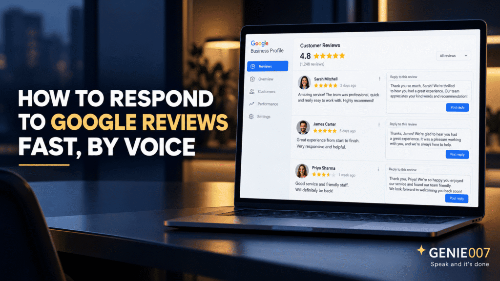 How to Respond to Google Reviews Fast, by Voice