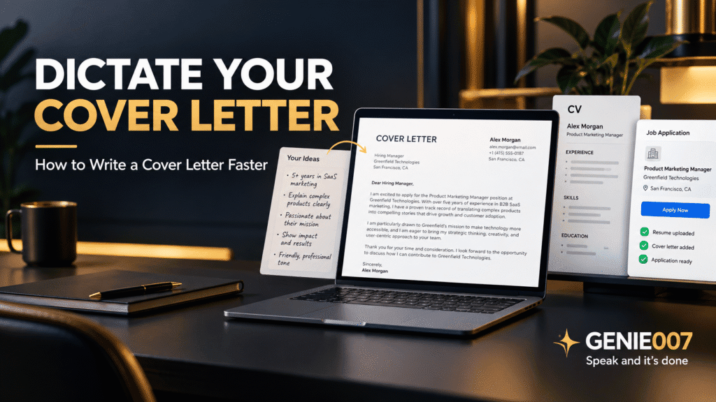 Dictate Your Cover Letter: How to Write a Cover Letter Faster