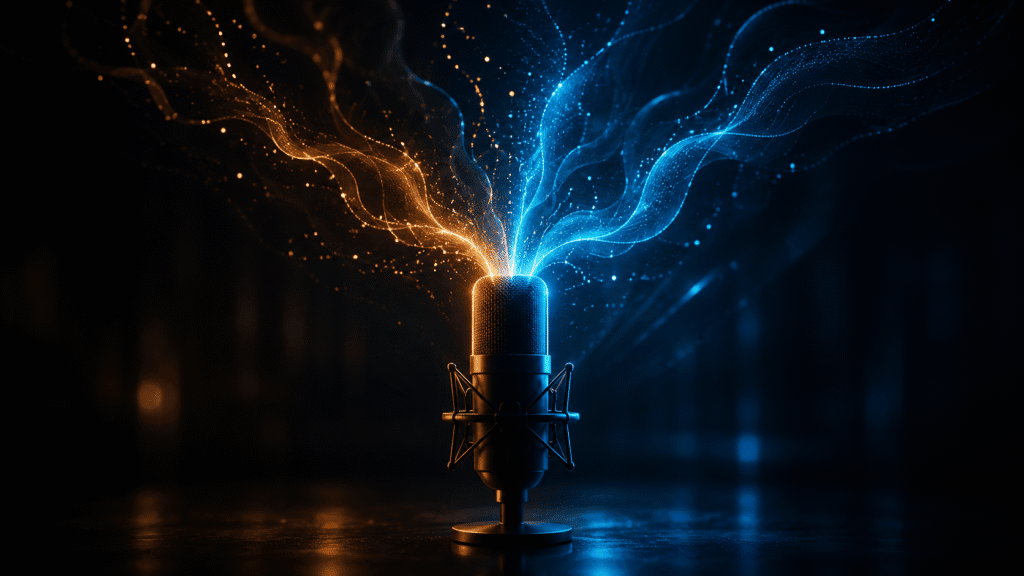 Voice typing for marketers generating campaign briefs and captions with Genie 007 think-to-text AI